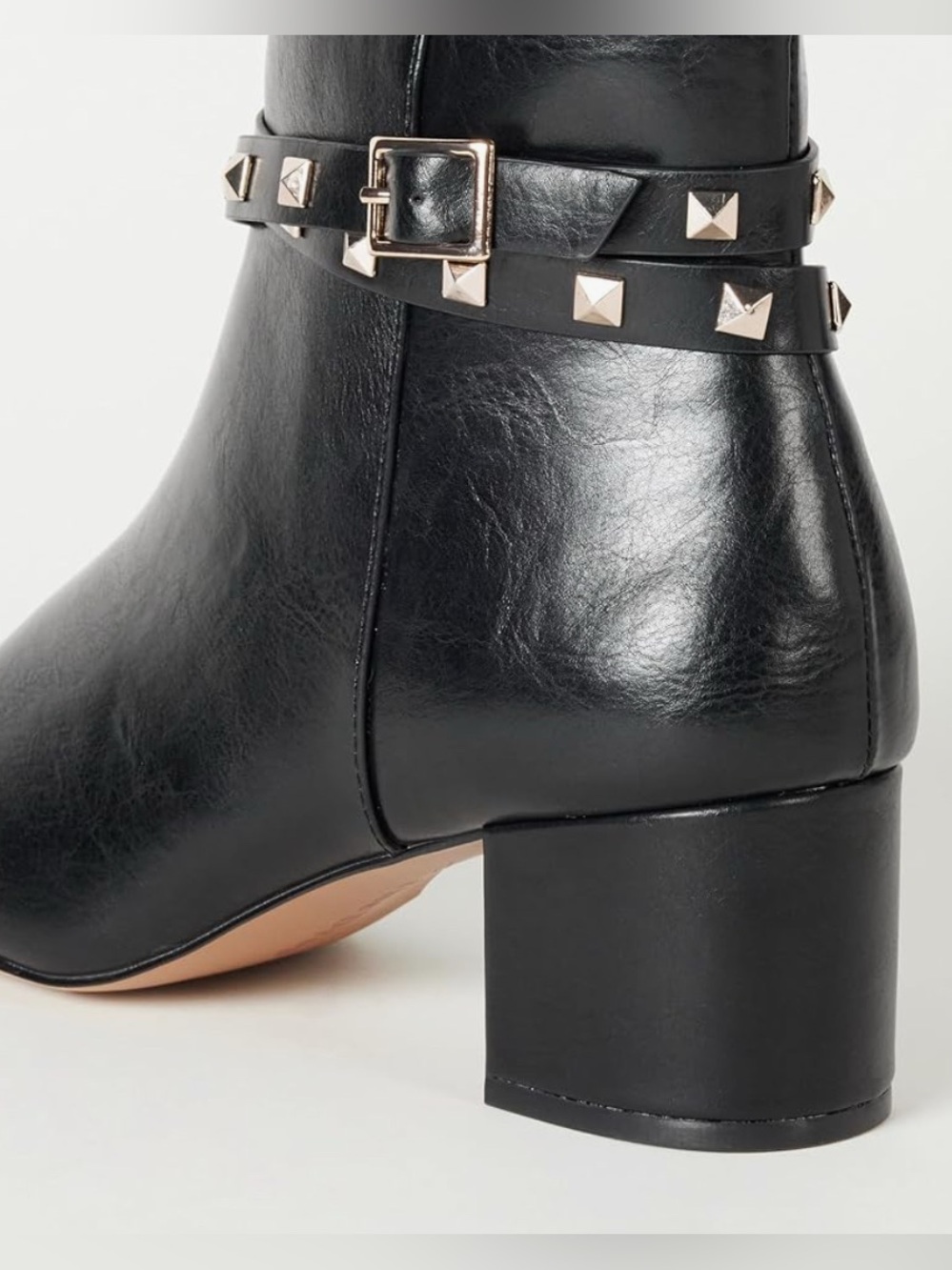 NWT & box The Drop Gold Studded Women's Jessie Black Ankle Boot, 9 1/2 - Picture 3 of 12